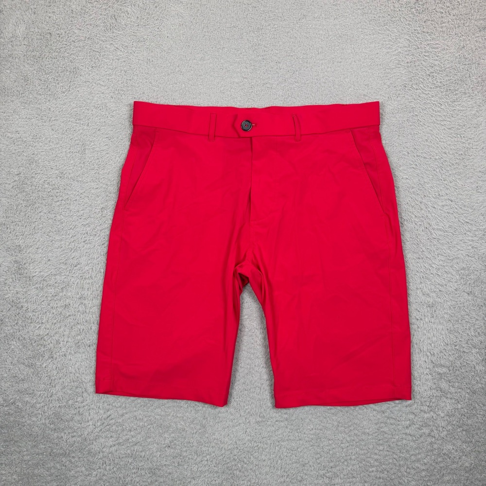 Greyson Montauk Mens Red Golf Shorts Size 34 Stretch Performance Activewear